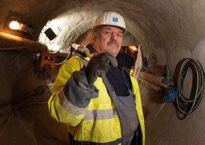 Norbert Kunze beim Abwassertunnelbau in Tolkewitz, Dresden, Sächsische Zeitung 5/2019